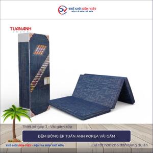 Đệm bông ép Tuấn Anh Korea vải gấm